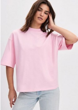 Базовая оверсайз футболка светло-розовый