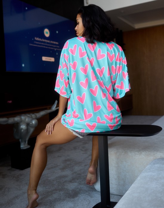 Футболка Bona Fashion: OVERSIZE T-shirt "Meow Criminal"